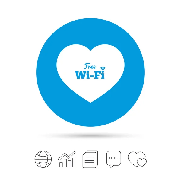 Αγάπη σημάδι δωρεάν wi-fi — Διανυσματικό Αρχείο