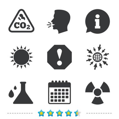 Dikkat radyasyon simgeler.