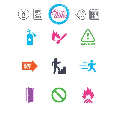 Yangın güvenliği, acil durum simgeleri. 