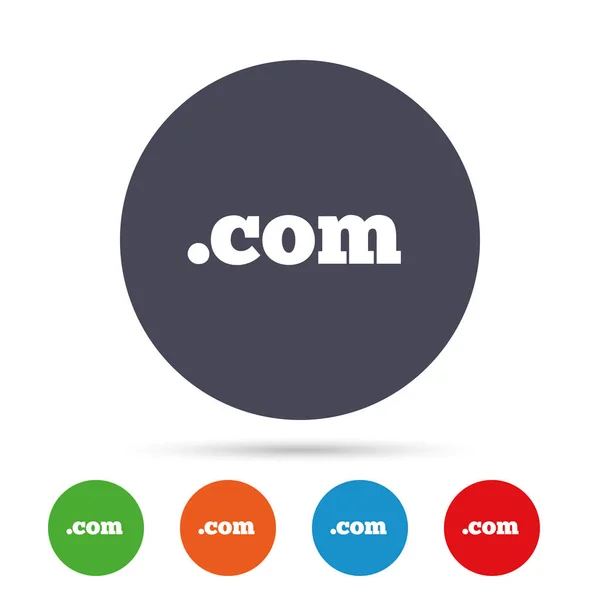 Domain Com aláírás ikonra. — Stock Vector