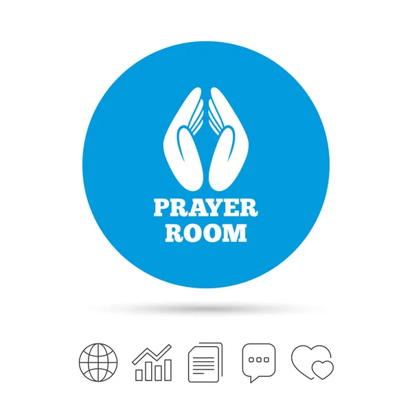 Prayer room sign icon — Stock Vector