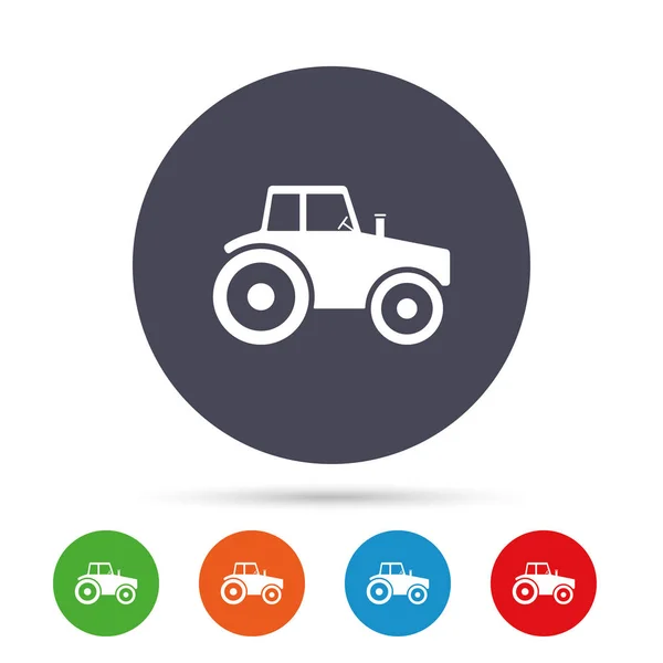Traktor aláírás ikonra — Stock Vector
