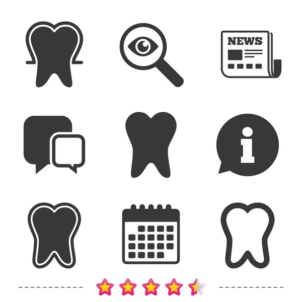 Tooth enamel protection icons — Stock Vector