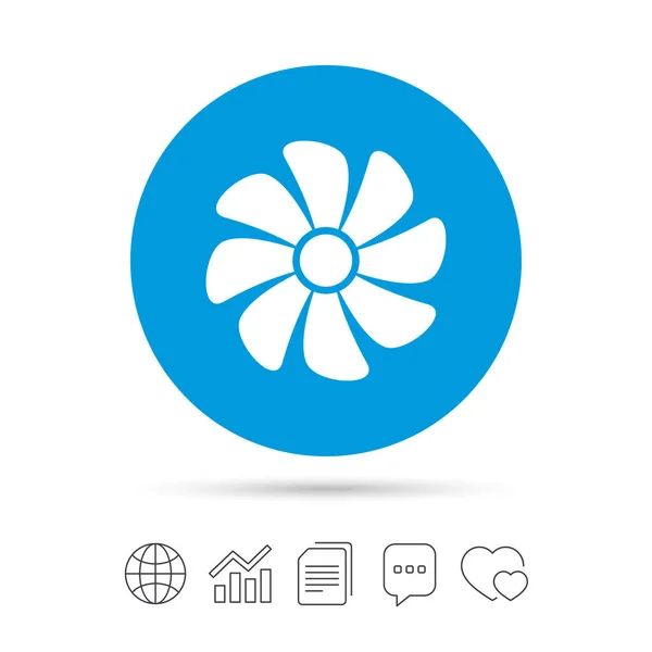 Ventilatie teken pictogram — Stockvector