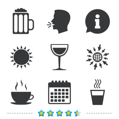 kahve fincanı, bardak bira simgeler.