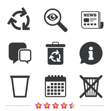 Geri dönüşüm kutusu simgeler