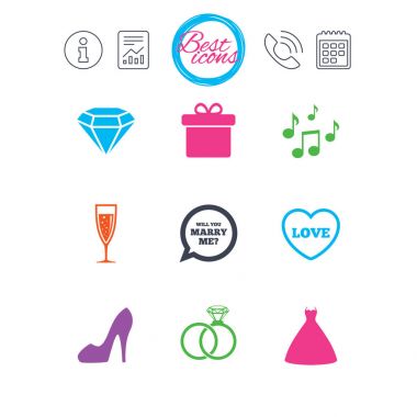 Düğün, nişan simgeler. 