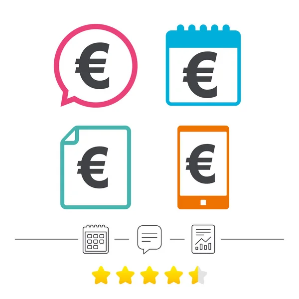 Euro teken pictogram — Stockvector