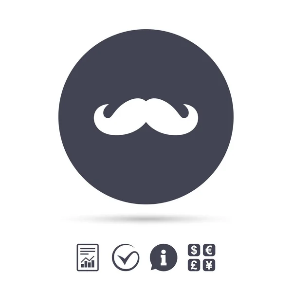 Hipster icono signo bigote — Vector de stock