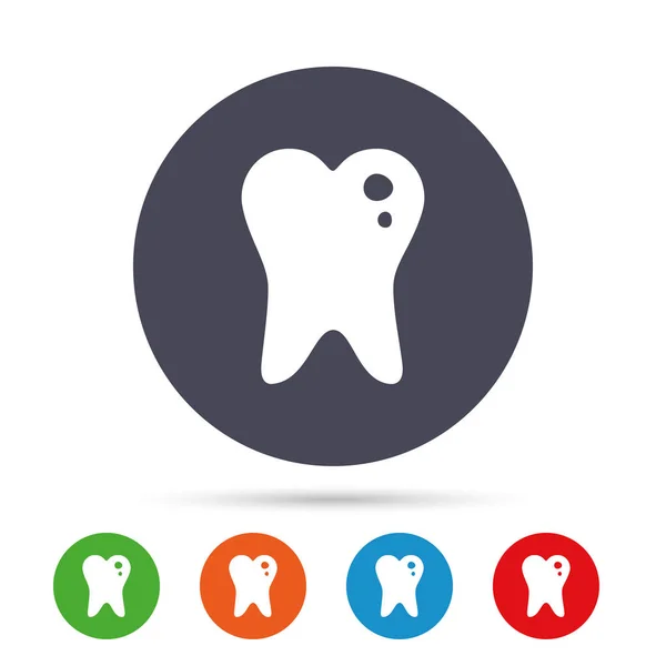 Próchnica zębów znak ikona — Wektor stockowy