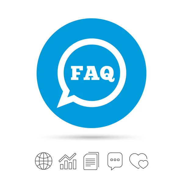 FAQ information sign icon — Stock Vector