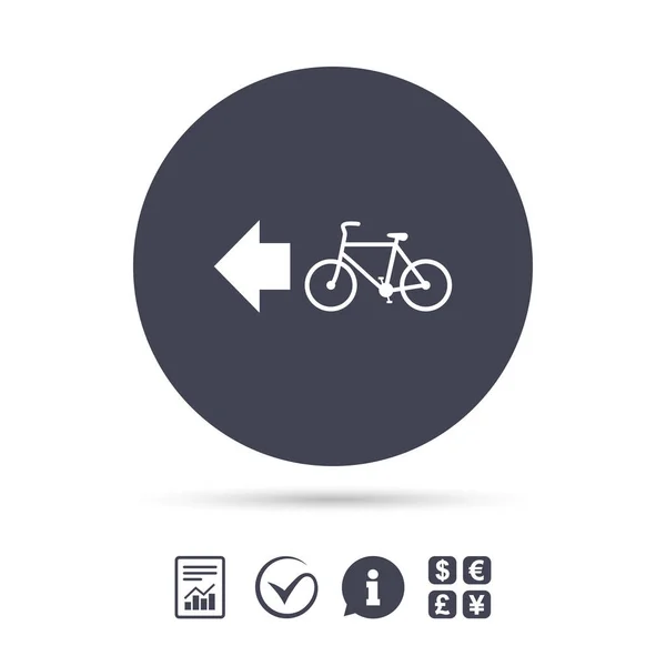 Bicicleta sendero signo icono — Archivo Imágenes Vectoriales