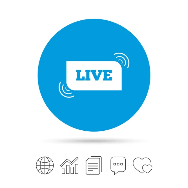 Live sign icon — Stock Vector