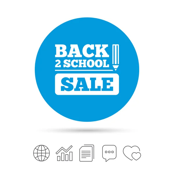 Back to school sign icon — Stock Vector