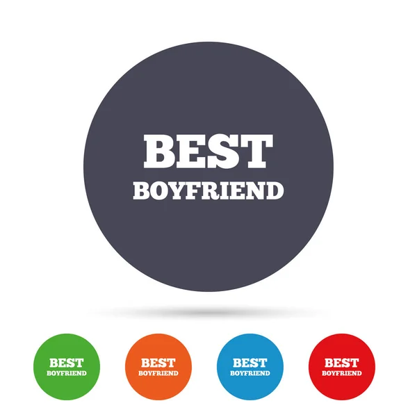 Best boyfriend sign icon — Stock Vector