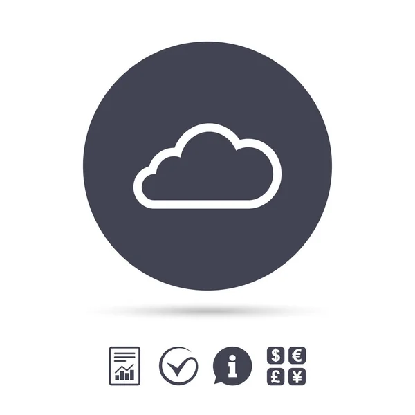 Nube signo icono — Vector de stock