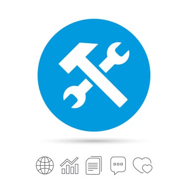 Onarım aracı işareti simgesi. 