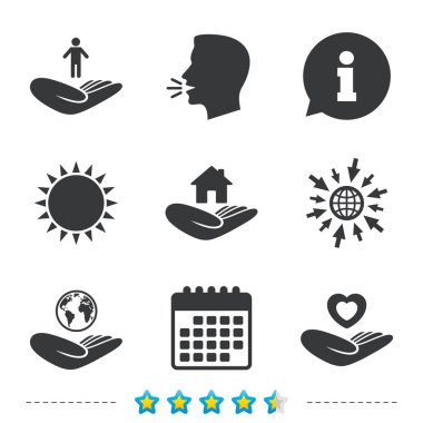 yardım simgeleri eller.