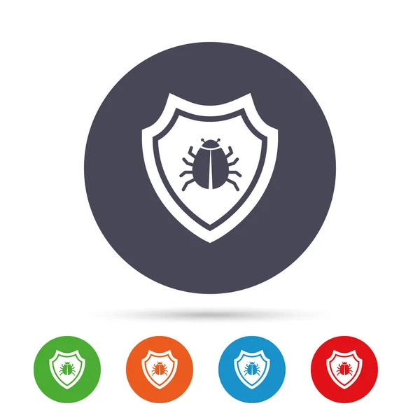 Set di icone di protezione da virus — Vettoriale Stock