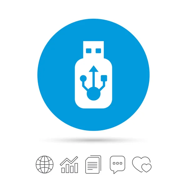 USB-teken pictogram — Stockvector