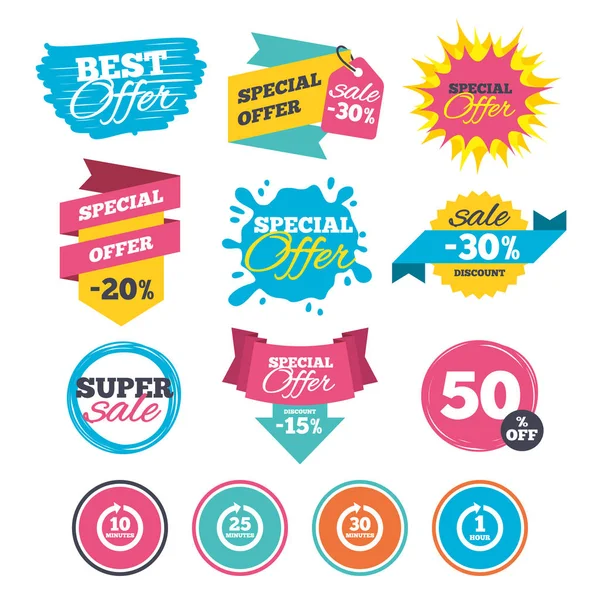 Sale and special offer icons set — Stock Vector