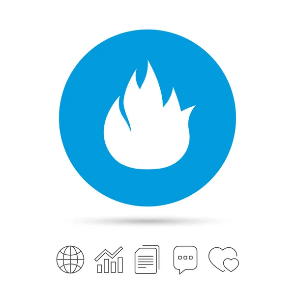Elden flamma tecken ikonen. — Stock vektor