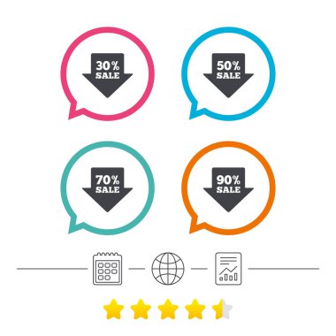 Satılık ok Icons set