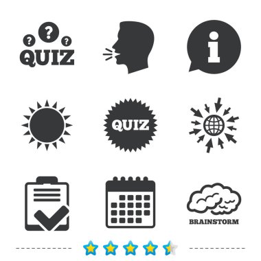 Denetim listesi ve beyin fırtınası sembolleri.