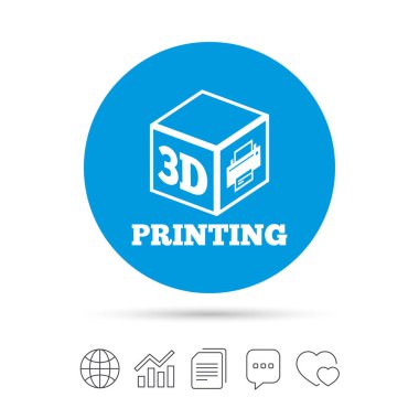 3D baskı işareti simgesi. 