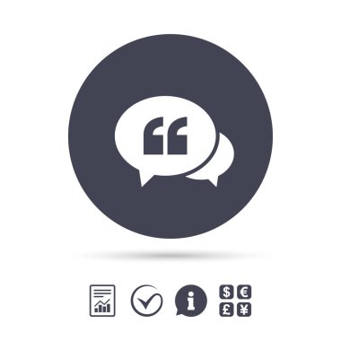 Sohbet alıntı işareti simgesi. 