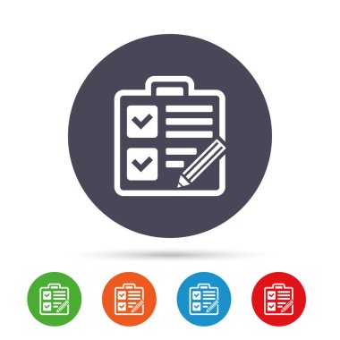 Denetim listesi işareti simgesi.