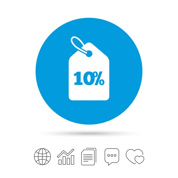 10 percent sale icon — Stock Vector