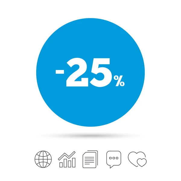 Ícone de sinal de desconto . — Vetor de Stock