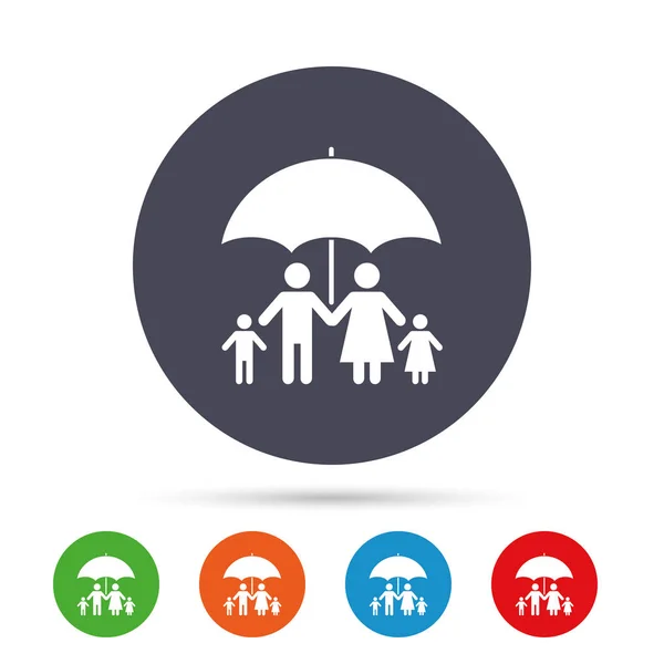 完整的家庭保险图标 — 图库矢量图片