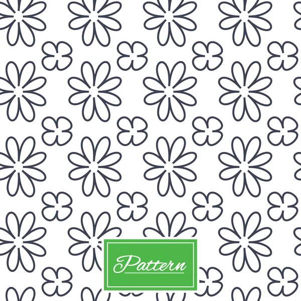 Flower stripped seamless pattern. — Stock Vector