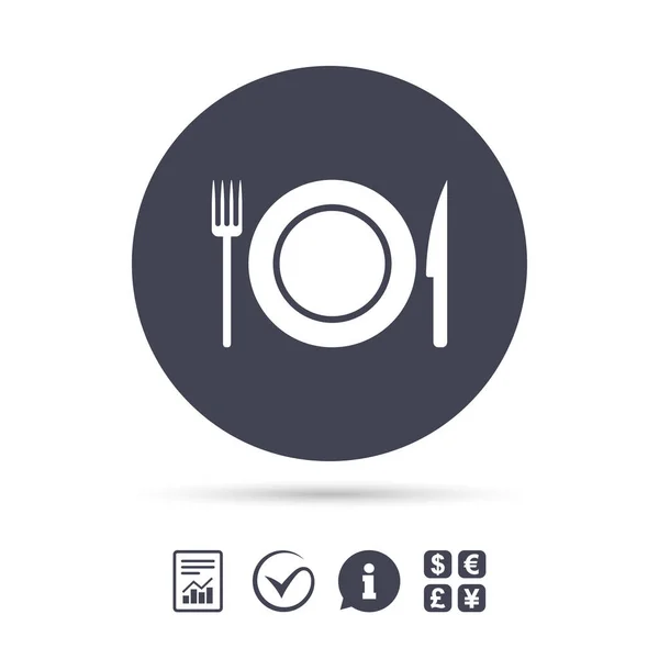 Signo de comida icono . — Vector de stock