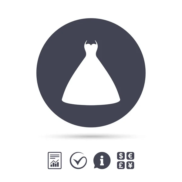 Wedding dress icon — Stock Vector