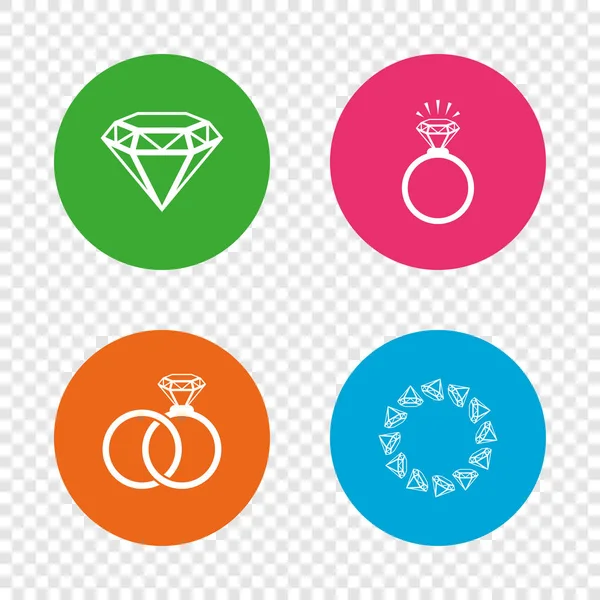 Rings  icons set — Stock Vector