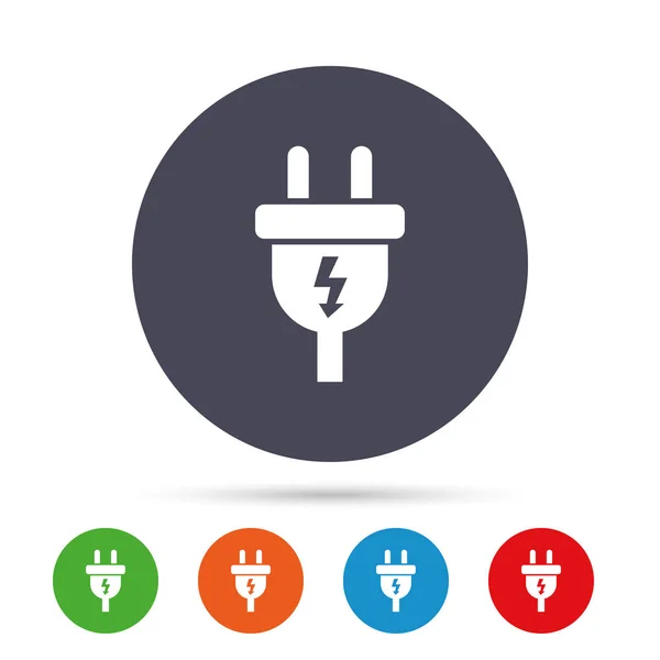 Electric plug  icons set — Stock Vector