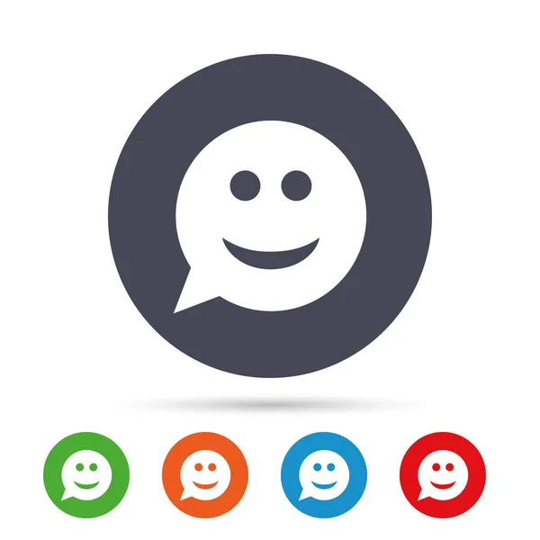 Sorriso volto icone impostato — Vettoriale Stock