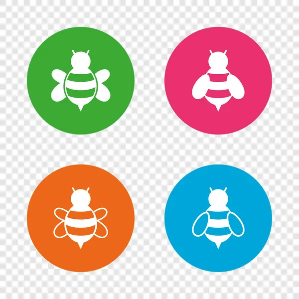 Honey bees icons. — Stock Vector