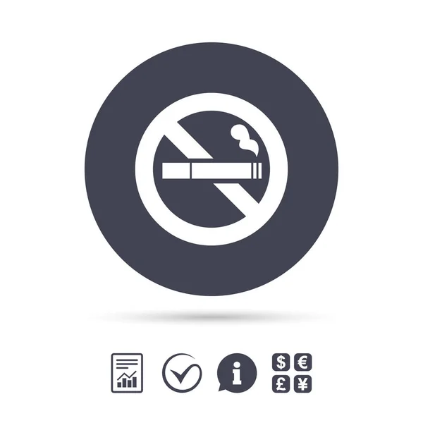 No fumar signo icono. — Vector de stock
