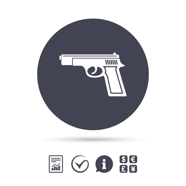 Pistool teken pictogram. — Stockvector