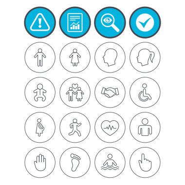 İnsan düz simgeler 