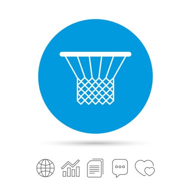 Basketbol sepet simgesi.