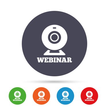Webinar web kamera işareti simgeleri