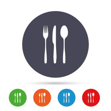 Çatal bıçak ve çorba simgeleri ile