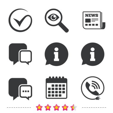 bilgi ve sohbet bubble simgeler