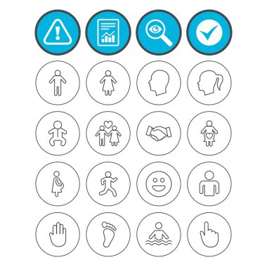 İnsan düz simgeler 