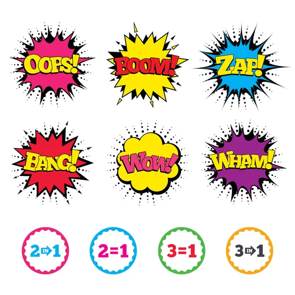 Comic sound effects set — Stock Vector